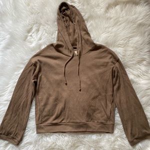 NWOT Chaser Ribbed Crop Pullover Hoodie